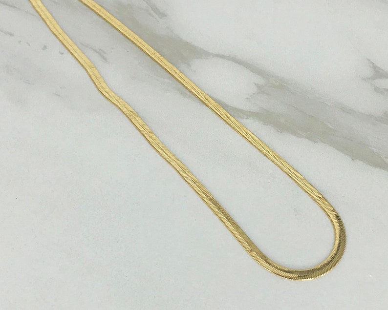 THRU THICK & THIN Gold Snake Chain Necklaces Thin Etsy 日本