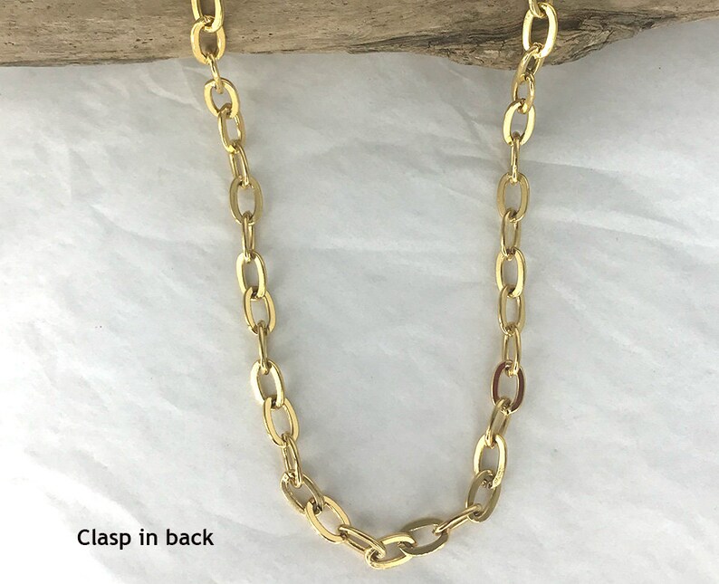 VERSATILE Gold CHUNKY CHAIN Swivel Clasp Adjusts Wear in Etsy