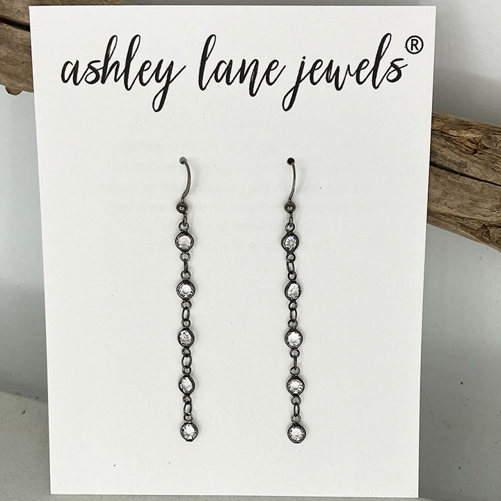 90s Diamond Earrings - Etsy display picture 1