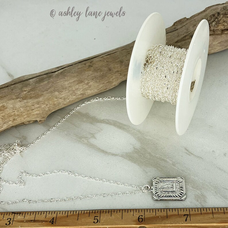 Silver LOGO Necklace Silver Rectangle Initial Pendant Necklace Letter