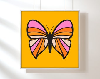 Butterfly (Yellow) Art Print