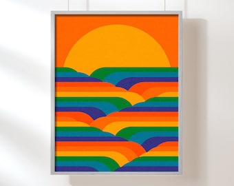 Sunset Valley Art Print