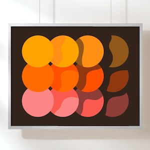 Harvest Discs Op Art Poster