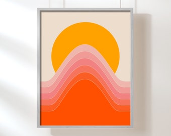 Erdbeere Sonnenaufgang Kunstdruck