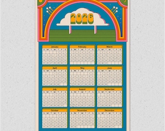 2026 Meadow One-Page Calendar Print