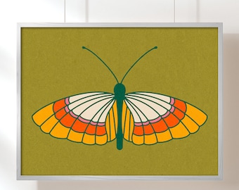 Moth (Green) Art Print
