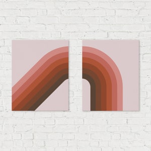 Dusty Rose Corner Bow Art Print