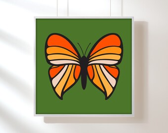 Butterfly (Green) Art Print