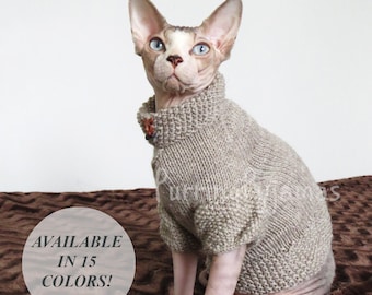 Sphynx clothes, sphynx sweater, cat clothes, cat sweater, sweater for sphynx, sweater for cat, sphynx cat clothes, cat lover gift, sphynx