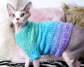 Cat sweater, sphynx sweater, cat clothes, sphynx clothes, sweater for sphynx, sweater for cat, sphynx cat sweater, cotton sphynx shirt, cat