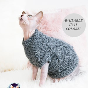 Wool cat sweater, handmade sweater, sphynx sweater, warm sphynx sweater, warm sphynx clothes, sphynx cat clothes, sphynx gift, cat gift, cat