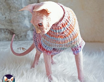 Cat sweater, soft cat sweater, soft sphynx sweater, sweater for sphynx, sweater for cat, sphynx cat sweater, cat lover gift, sphynx clothes