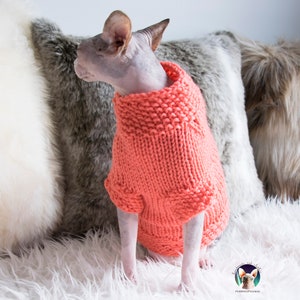 Soft sphynx sweater, sphynx sweater, sweater for sphynx, cat gift, sphynx gift, cat lover gift, clothes for sphynx, sweater for cat image 8