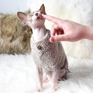 Sphynx clothes, sphynx sweater, cat clothes, cat sweater, sweater for sphynx, sweater for cat, sphynx cat clothes, cat lover gift, sphynx image 5