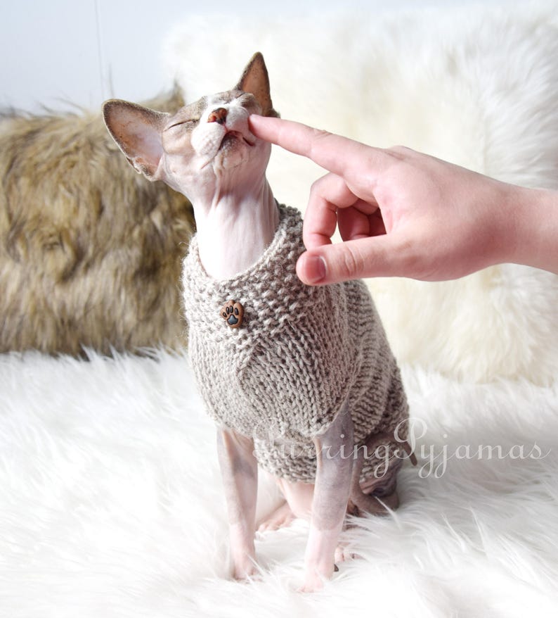 Sphynx clothes, sphynx sweater, cat clothes, cat sweater, sweater for sphynx, sweater for cat, sphynx cat clothes, cat lover gift, sphynx image 5