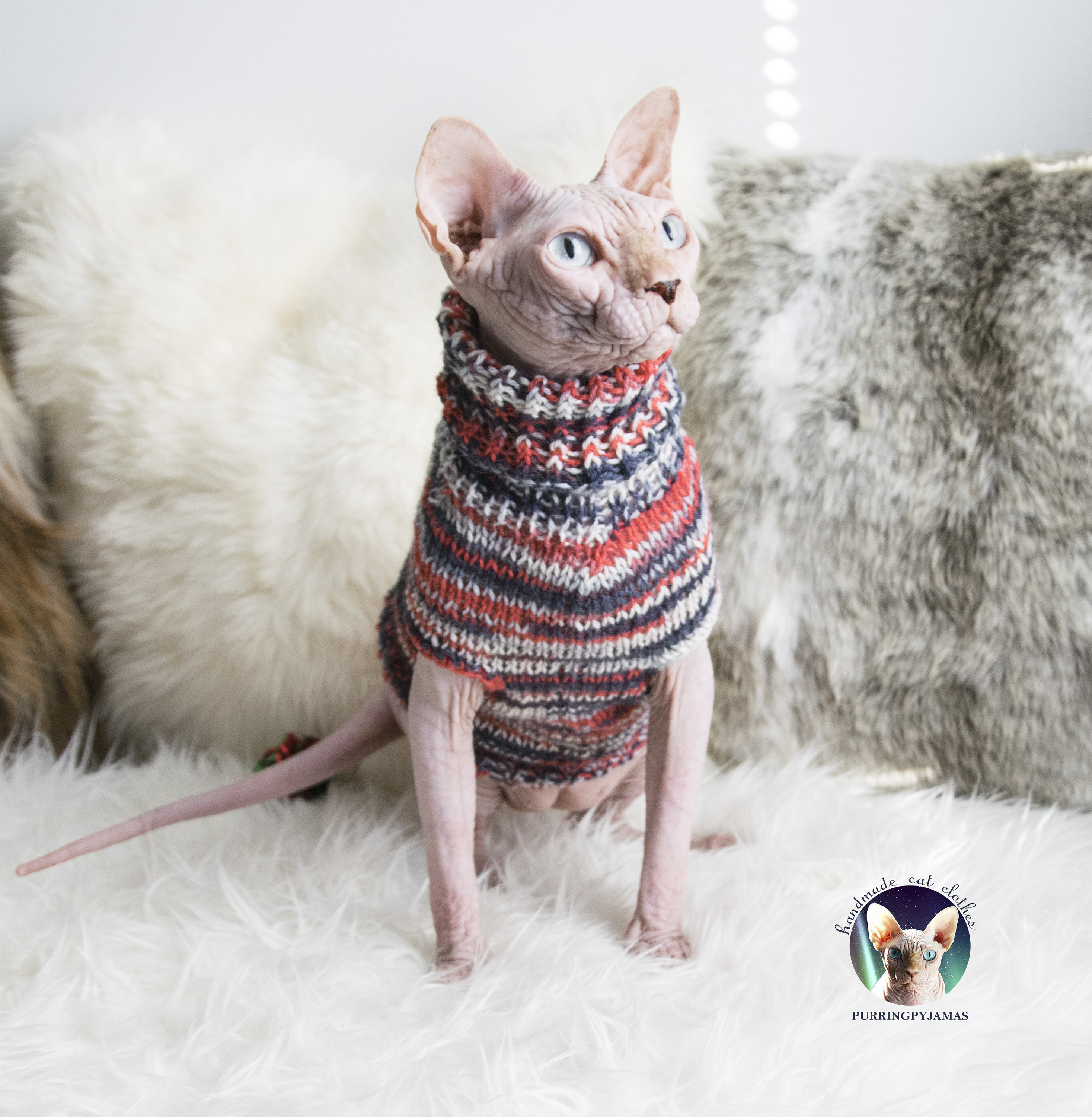 Cat Lover Gift, Sphynx Cat Clothes, Sphynx Clothes, Wool Cat