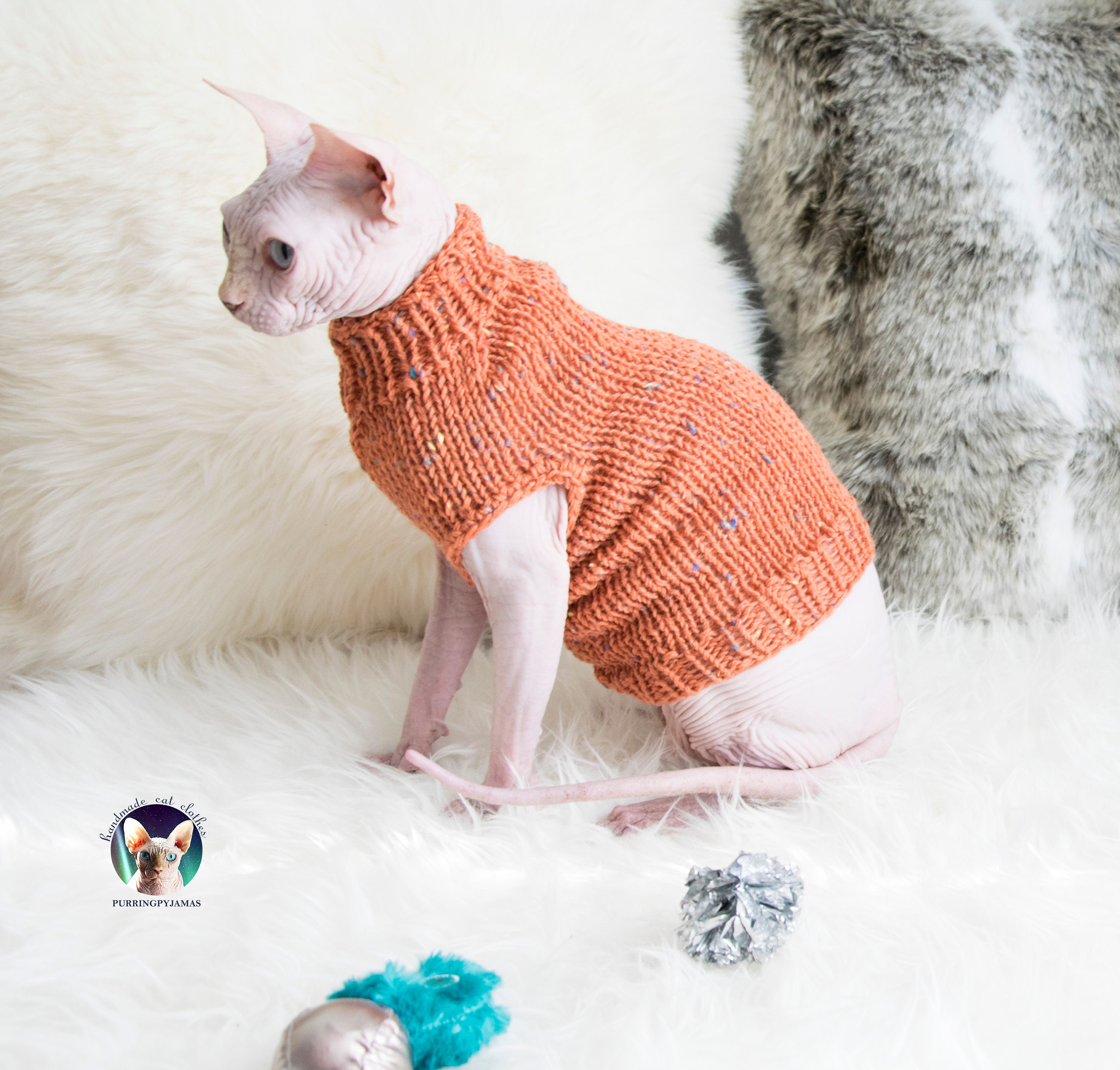 Wool sphynx sweater wool sphynx clothes wool cat clothes Etsy