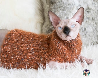 Mohair cat sweater, mohair cat clothes, wool cat clothes, wool sphynx clothes, clothes for sphynx, cat lover gift, sphynx sweater, cat gift