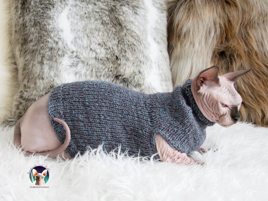 Speckled Cat Sweater Warm Cat Clothes Warm Cat Sweater Warm Etsy