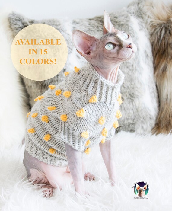 Designer Cat Sweater | LV Sweater for Sphynx, Designer Sweater