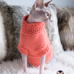 Soft sphynx sweater, sphynx sweater, sweater for sphynx, cat gift, sphynx gift, cat lover gift, clothes for sphynx, sweater for cat image 3