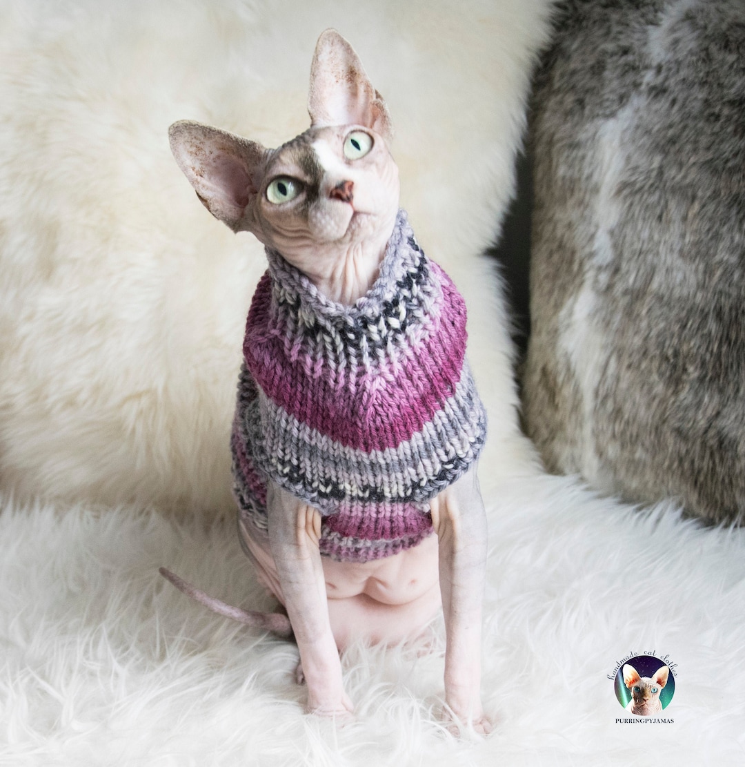 Sweater for Sphynx Wool Sphynx Sweater Wool Cat Sweater Etsy
