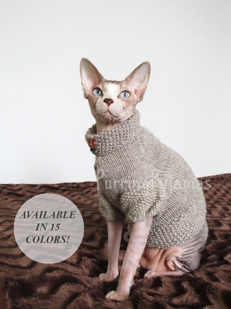 Sphynx Clothes Sphynx Sweater Cat Clothes Cat Sweater Etsy