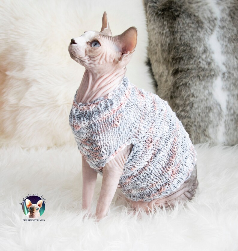 Organic cotton sweater cotton cat sweater cotton sphynx | Etsy
