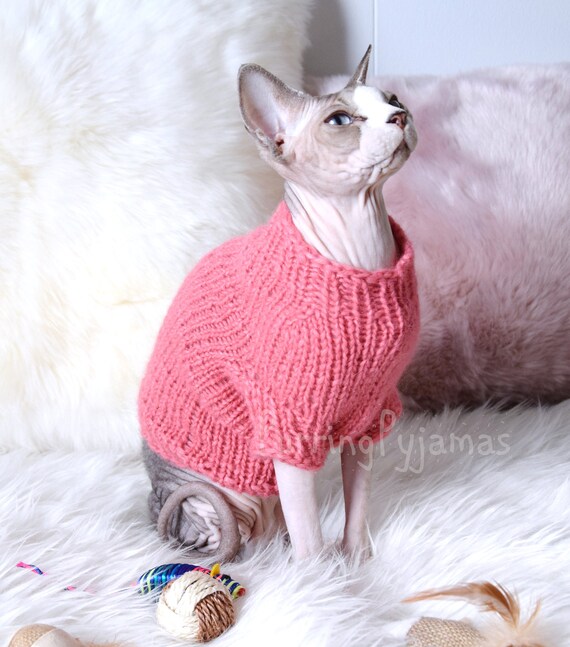 Hairless Cat Sweater Winter Thickening Warm Sphynx Cat Comfortable Soft  Clothes