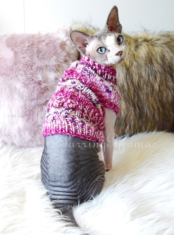Cat Sweater Sphynx Sweater Cat Clothes Sphynx Clothes Etsy