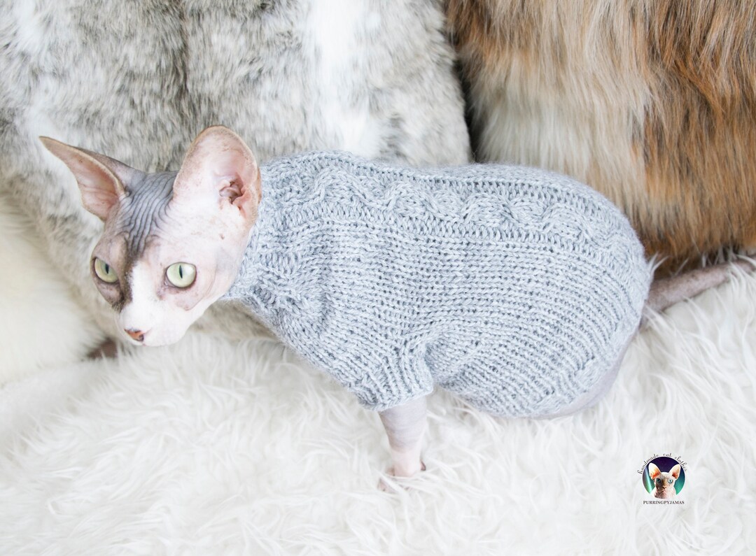 Soft Cat Sweater, Soft Sphynx Sweater, Soft Sphynx Clothes, Soft Cat
