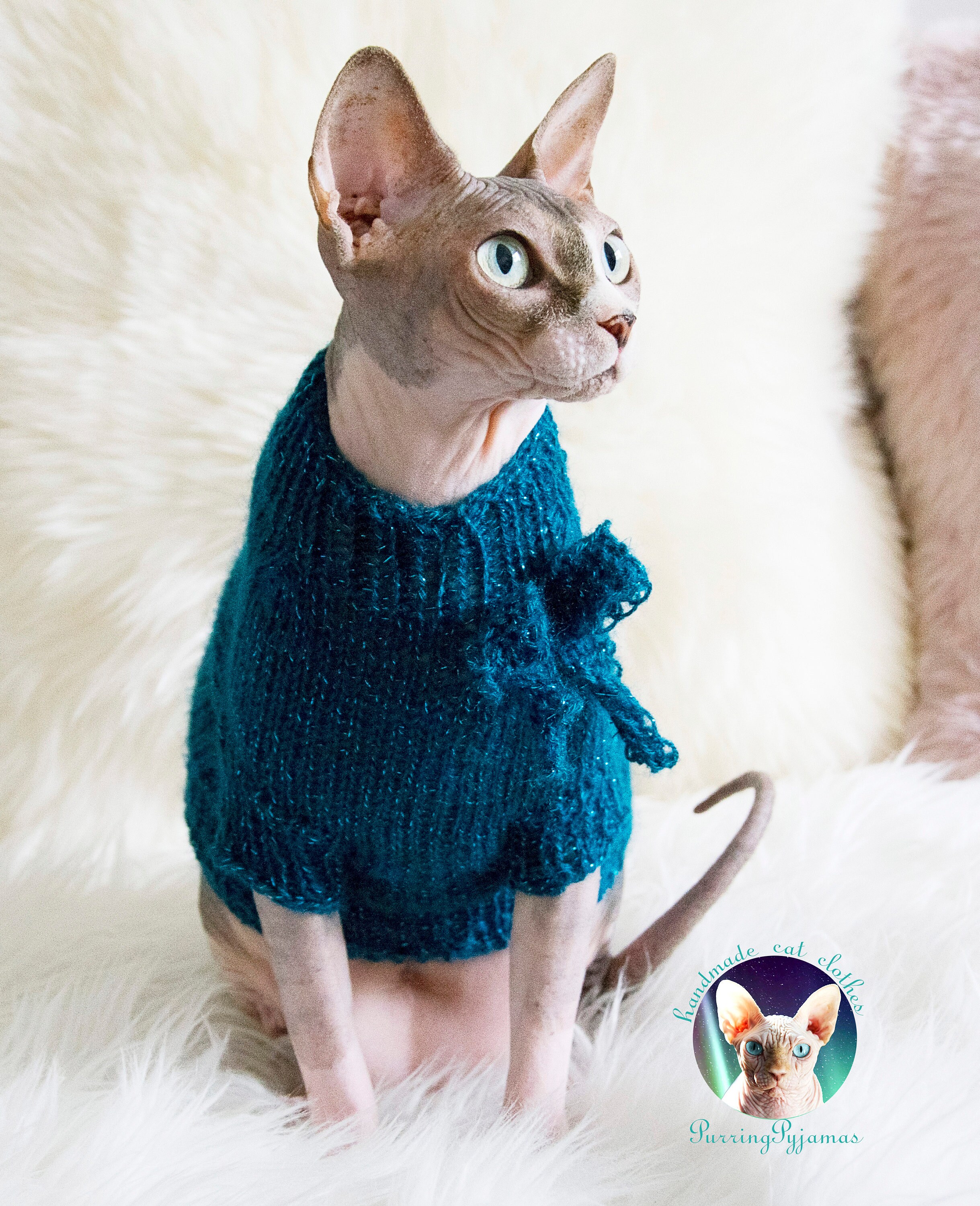 Pull Pour Chat Pull Sphynx Vetements Pour Chats Vetements Etsy