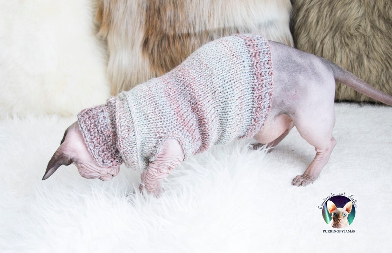 Pastel cat sweater pastel cat clothes wool cat clothes wool Etsy