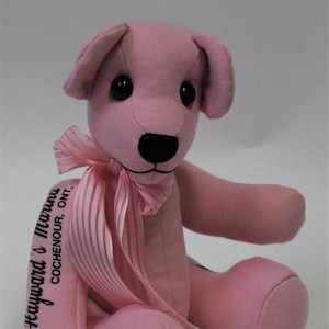 Remembrance bear made from clothing. Three Sizes Available. Keepsake teddy bear. Ships from Canada.