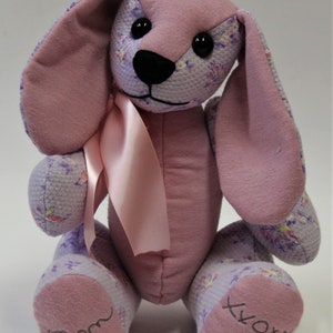Remembrance bear made from clothing. Three Sizes Available.  Keepsake teddy bear. Ships from Canada.