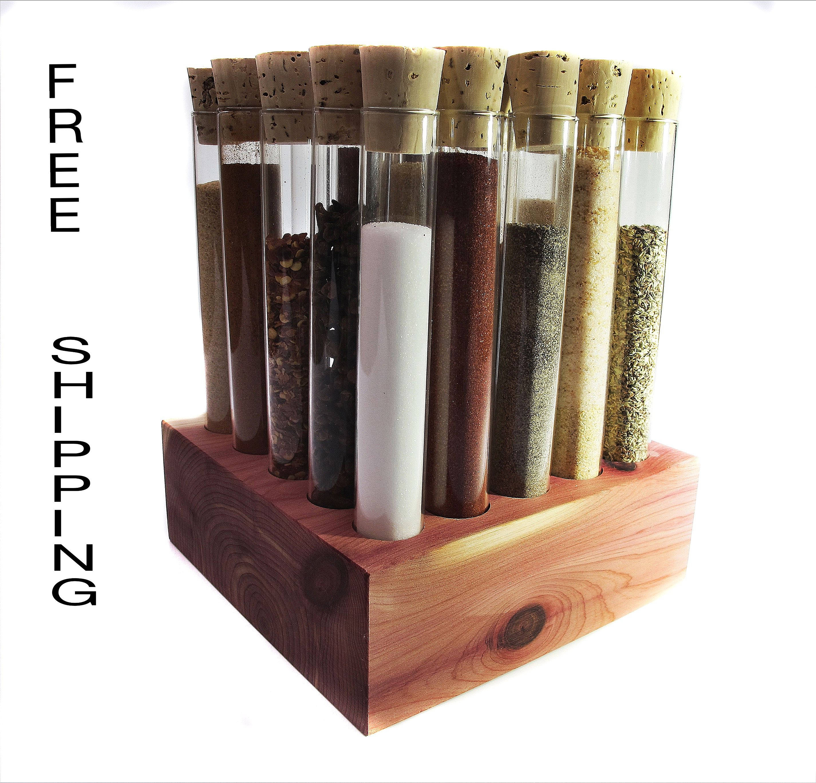 Spice Rack 25 Test Tube Spice Rack Eastern Red Cedar Spice Etsy
