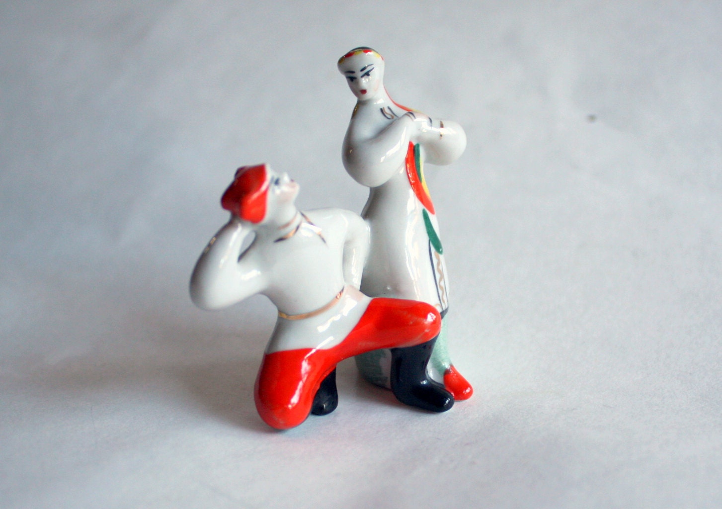 Figurines & Knick Knacks ZHK Dancing Couple Vintage Russian USSR Soviet Ukraine Porcelain