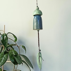 Hanging Ceramic Bell | Rustic Wind Chime |Garden Bells |  Wall Decor | Garden Patio Decor | Home Decor Gift