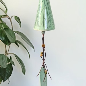 Hanging Ceramic Bell | Rustic Wind Chime | Garden Bells | Wall Decor | Garden Patio Decor | Home Decor Gift