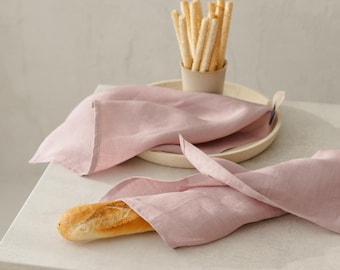 Pink towel: linen kitchen towels, fingertip towels, washcloth. Natural linen tea towel set, farmhouse dish towel, linen dish cloths