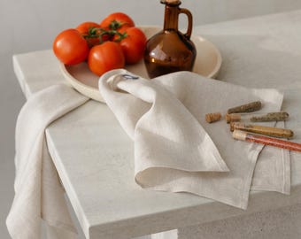 Light grey towels: linen kitchen towels, fingertip towels, linen dishcloth. Natural linen tea towel set, farmhouse dish towel, washcloths