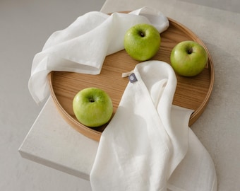 White towel: linen tea towel set, fingertip towels, linen dishcloth. Natural linen kitchen towels, farmhouse dish towel, small washcloths