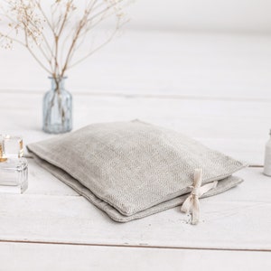 Sac de voyage en lin blanc pour lingerie, linge propre et sale. Pochette écologique avec fermeture éclair, 2 poches pour femme, homme. 3 couleurs 30