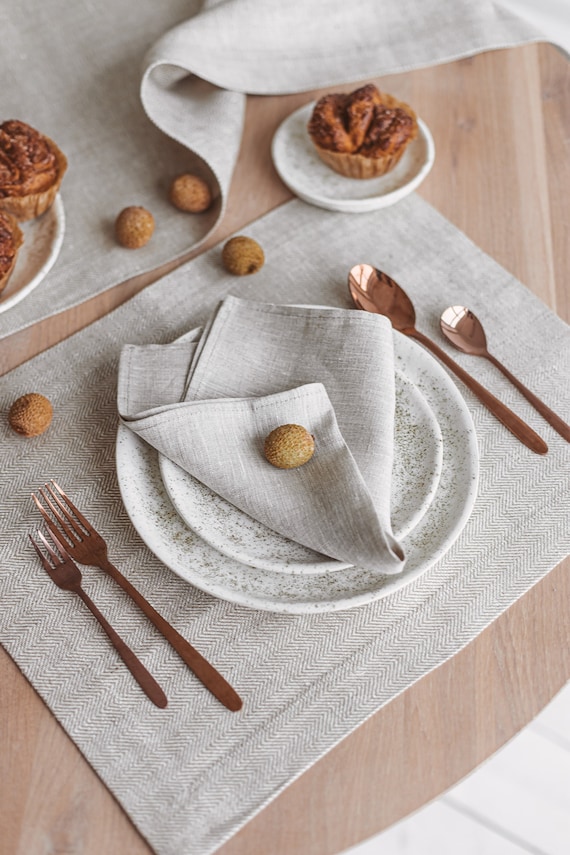 Sur La Table Linen Napkins, Set of 4, Charcoal