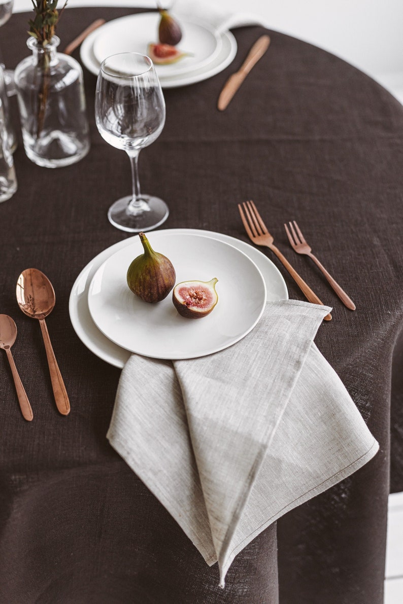 Light Grey Linen Napkins for Farmhouse Holidays or Wedding. Etsy