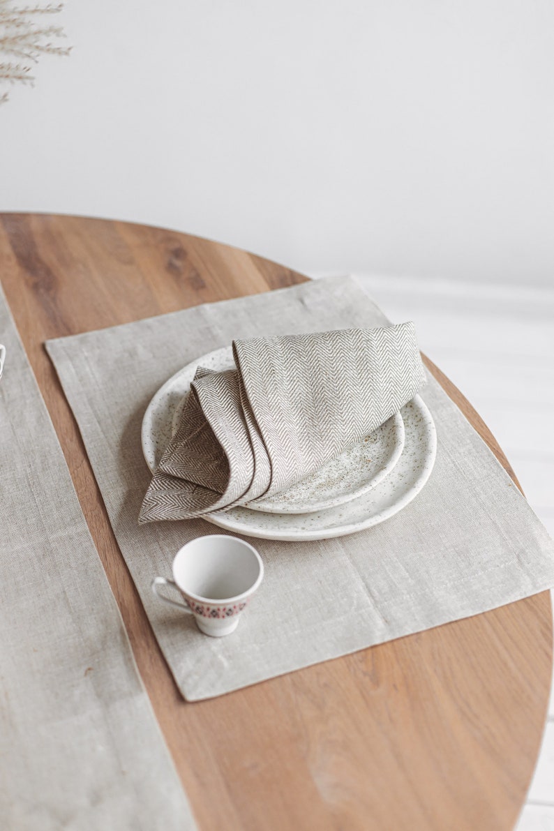 Light Grey Linen Placemats for Elegant Wedding. Grey Place Etsy