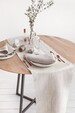 White modern linen table runner. Rustic wedding long table runner for holiday, Christmas, new home or farmhouse. Various color, custom size 