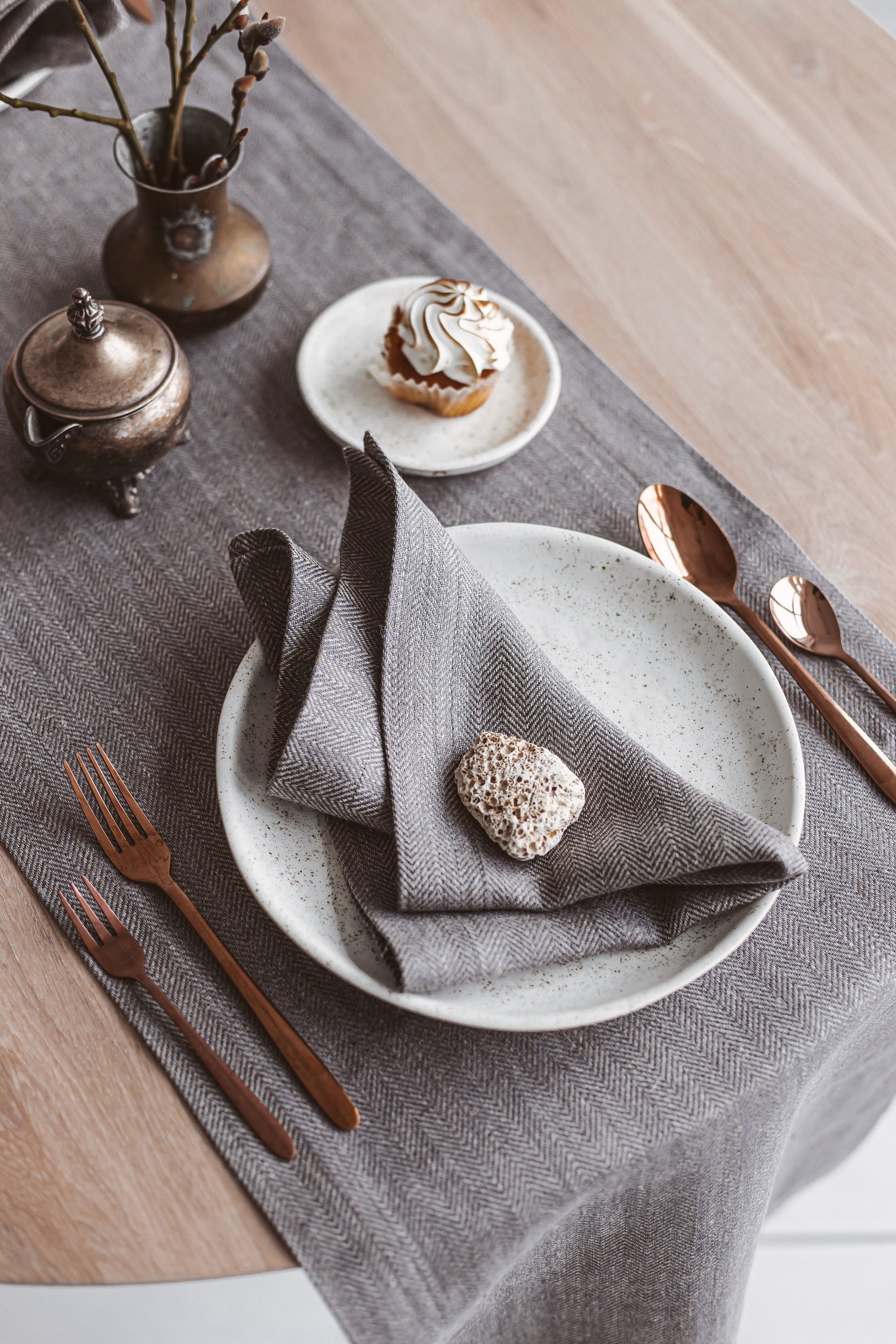 Modern Grey Linen Napkins for Wedding Holiday Christmas Etsy
