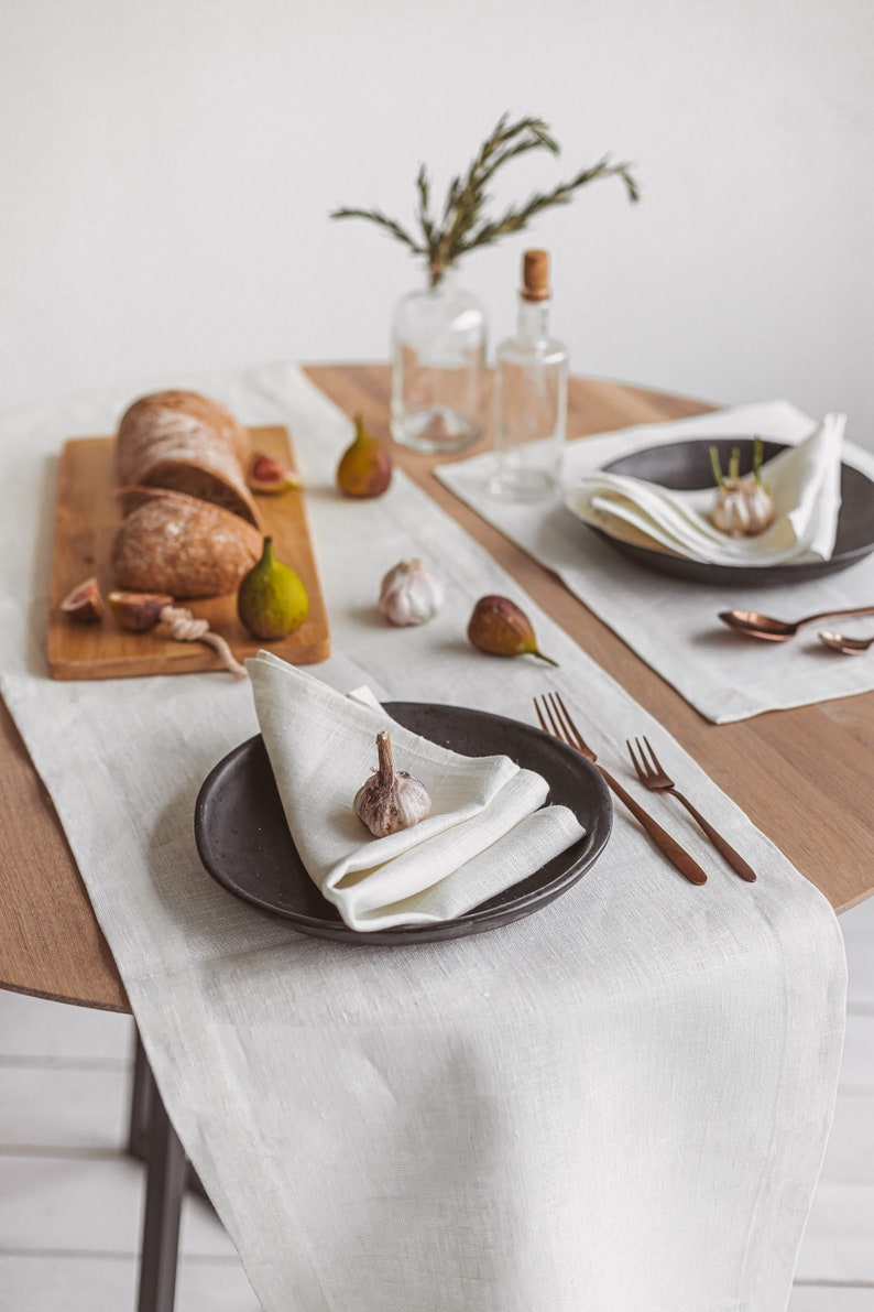 White Linen Napkins for Wedding Thanksgiving Day Christmas Etsy