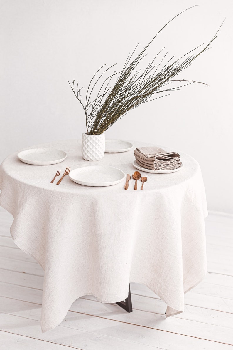 Natural linen napkins set for wedding. Cloth napkins for Christmas, Thanksgiving day. Set of 2, 4, 6 etc. Various color image 9